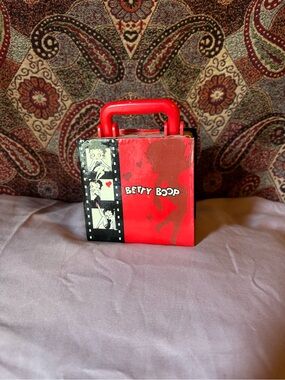 Betty Boop Red and Black Decorative Storage Box with Handle